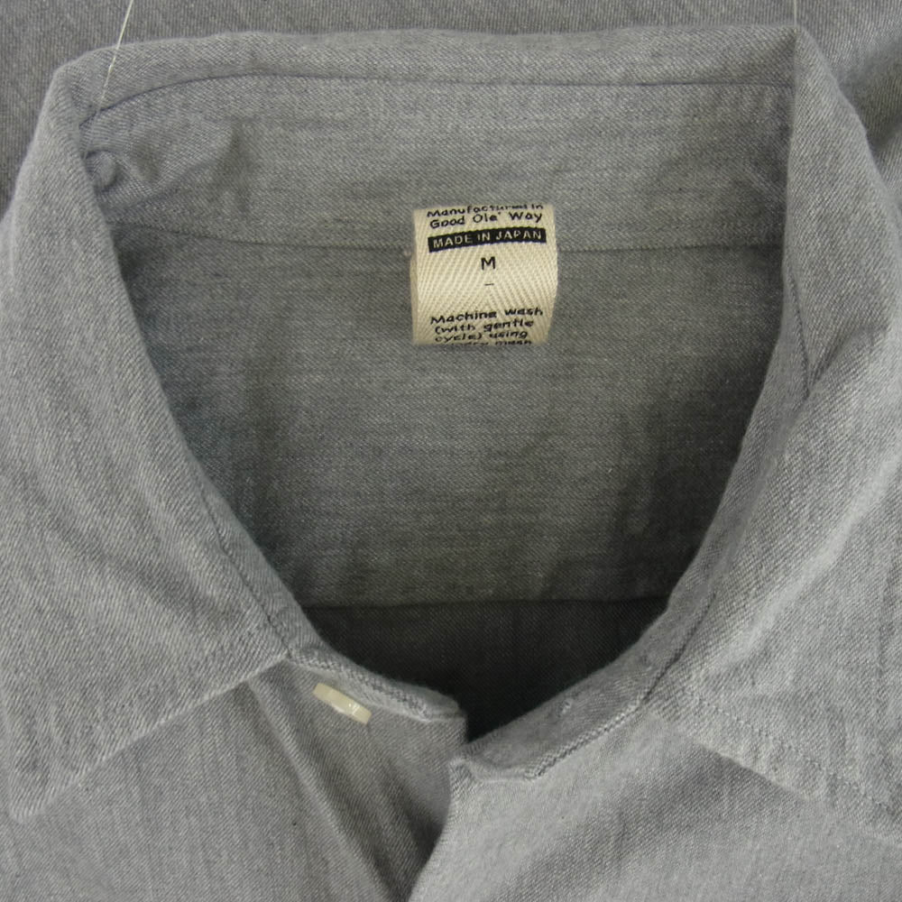 ネップス ビンテージ ヴィンテージ ツイル オーバーサイズ 長袖 シャツ グレー系 M【中古】