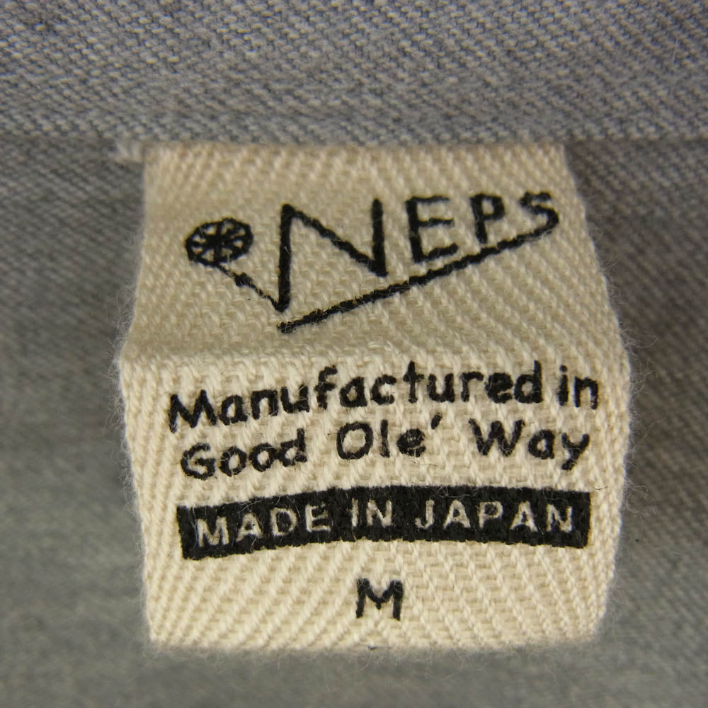 ネップス ビンテージ ヴィンテージ ツイル オーバーサイズ 長袖 シャツ グレー系 M【中古】