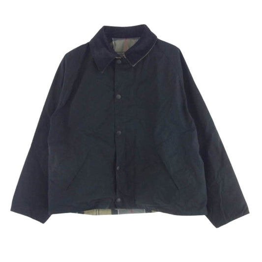 Barbour バブアー 251MCA1073 TRANSPORT トランスポート 襟 コーデュロイ リバーシブル ジャケット ブラック系 38【中古】