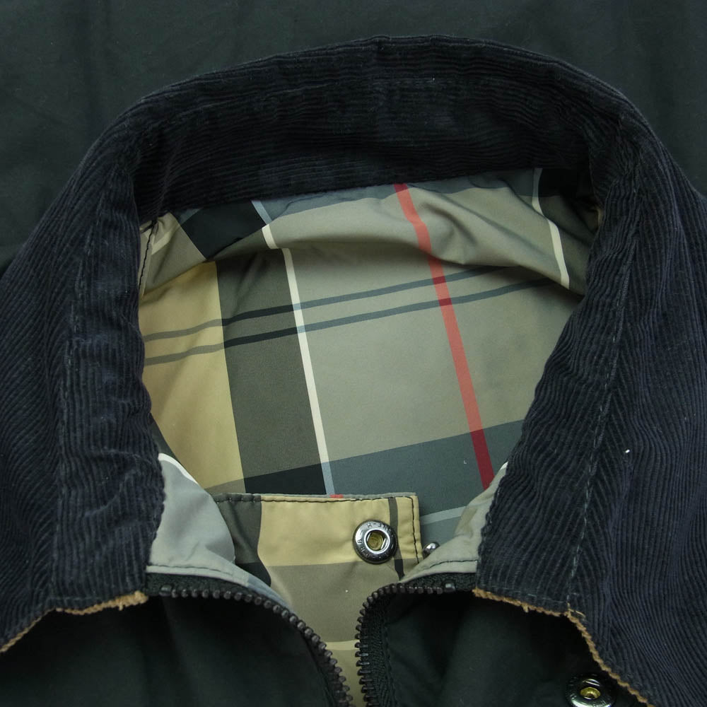 Barbour バブアー 251MCA1073 TRANSPORT トランスポート 襟 コーデュロイ リバーシブル ジャケット ブラック系 38【中古】