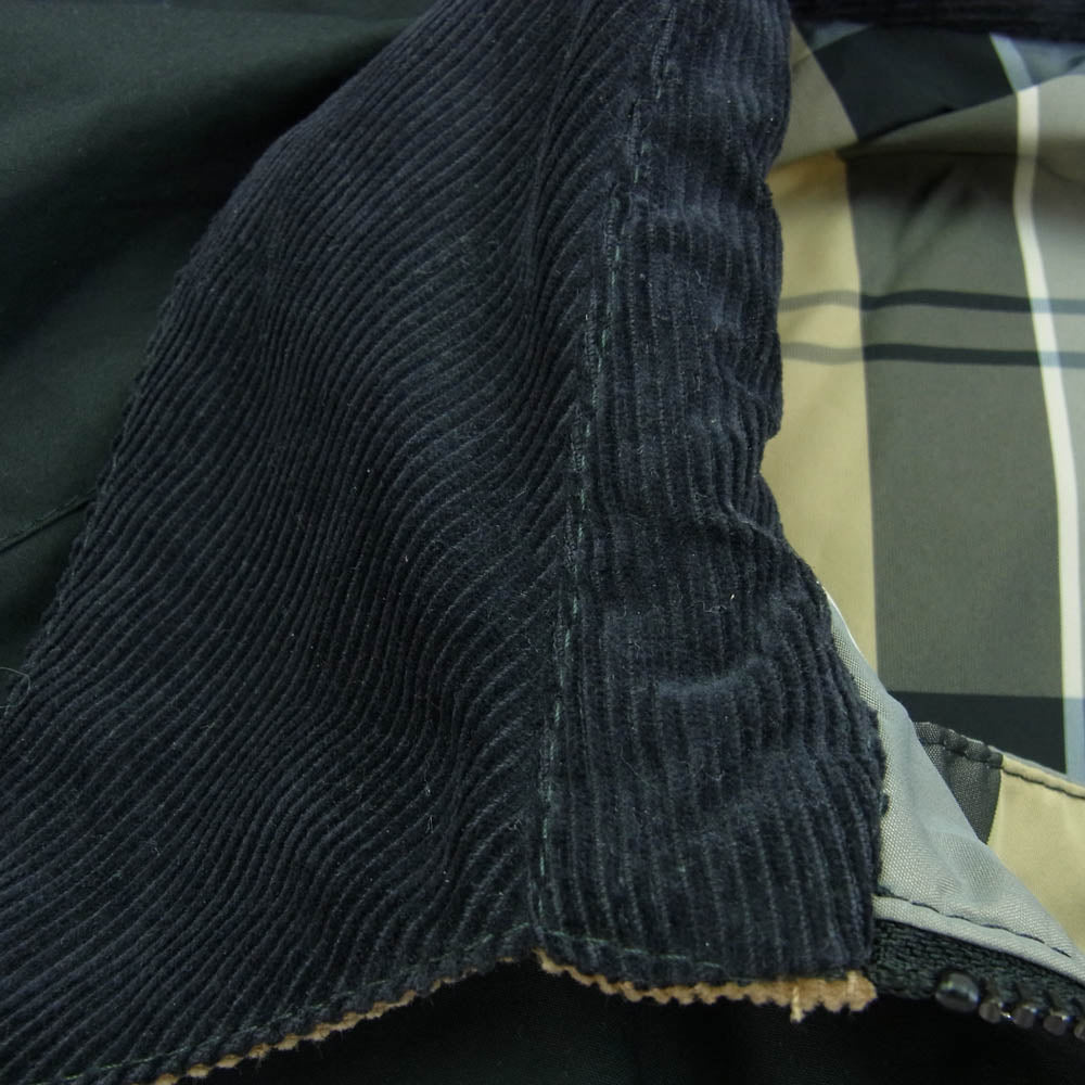 Barbour バブアー 251MCA1073 TRANSPORT トランスポート 襟 コーデュロイ リバーシブル ジャケット ブラック系 38【中古】