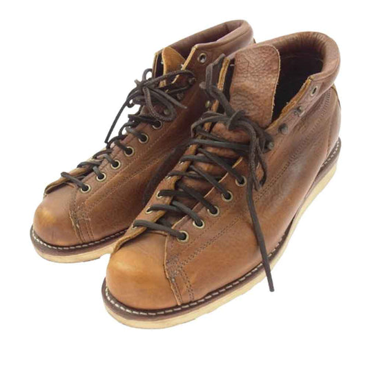 Chippewa チペワ 91074 LACE TO TOE レース トゥ レザー モンキー ブーツ ライトブラウン系 8.5【中古】