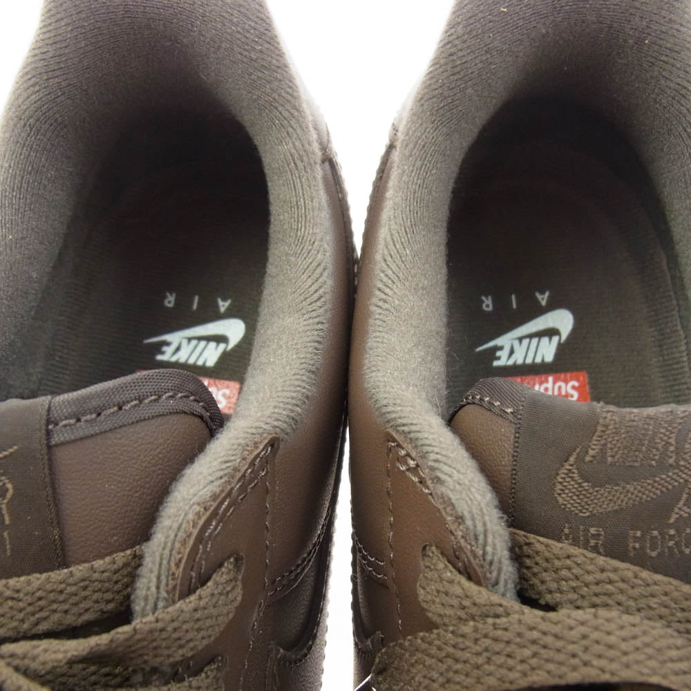 Supreme シュプリーム 23AW CU9225-200 Nike AIR FORCE 1 LOW BAROQUE BROWN ナイキ エアフォース 1 ロー スニーカー ブラウン系 27.5cm【極上美品】【中古】