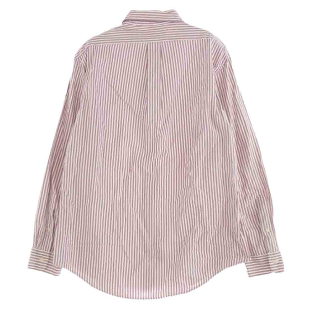 RALPH LAUREN ラルフローレン CUSTOM FIT ストライプ  BD シャツ パープル系 L【中古】