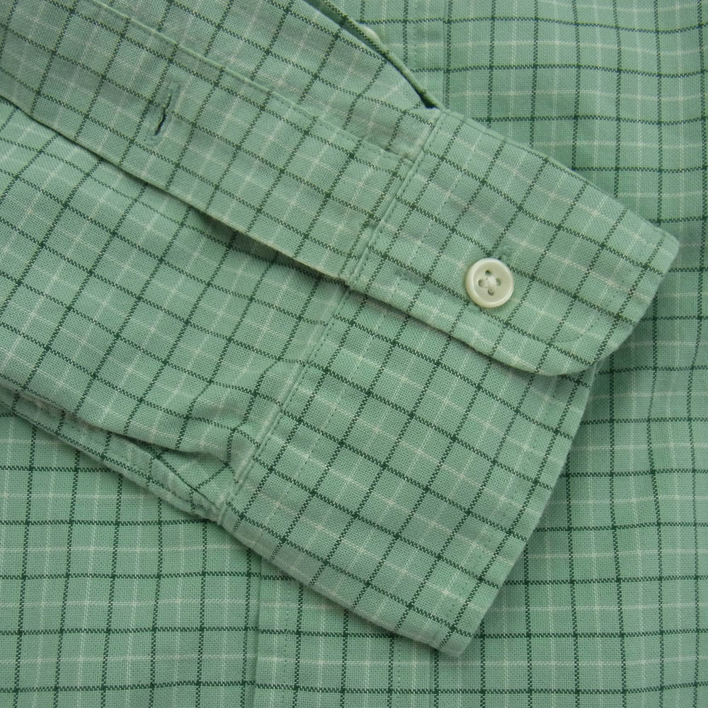 RALPH LAUREN ラルフローレン CUSTOM FIT チェック BD シャツ グリーン系 L【中古】