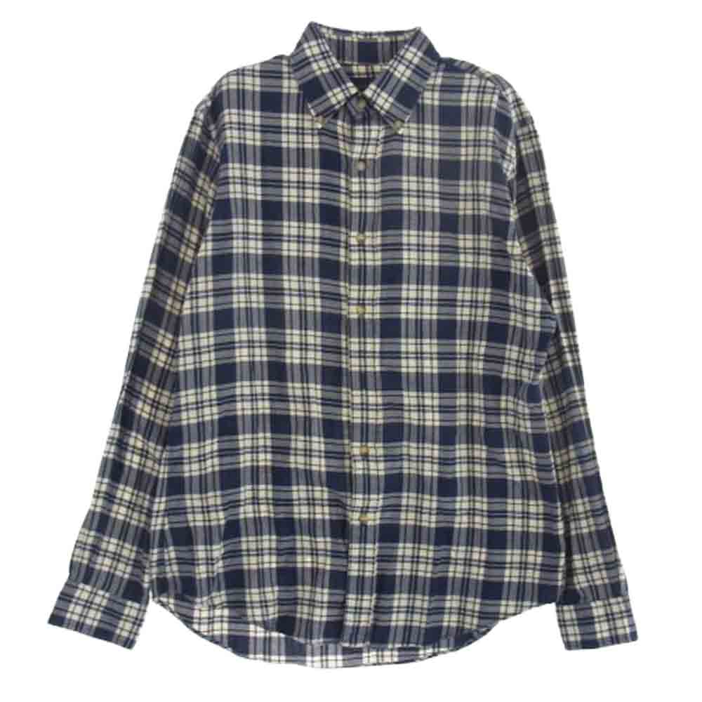 RALPH LAUREN ラルフローレン CUSTOM FIT チェック BD シャツ ブルー系 M【中古】