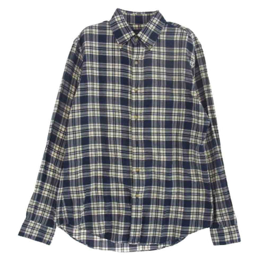 RALPH LAUREN ラルフローレン CUSTOM FIT チェック BD シャツ ブルー系 M【中古】
