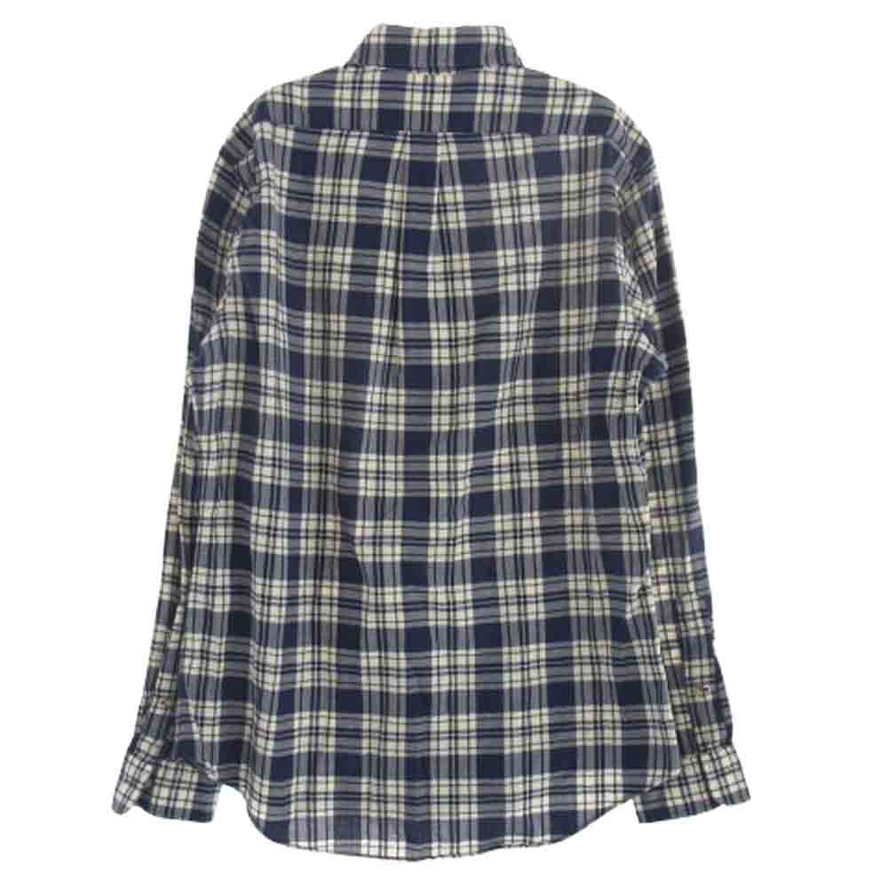 RALPH LAUREN ラルフローレン CUSTOM FIT チェック BD シャツ ブルー系 M【中古】