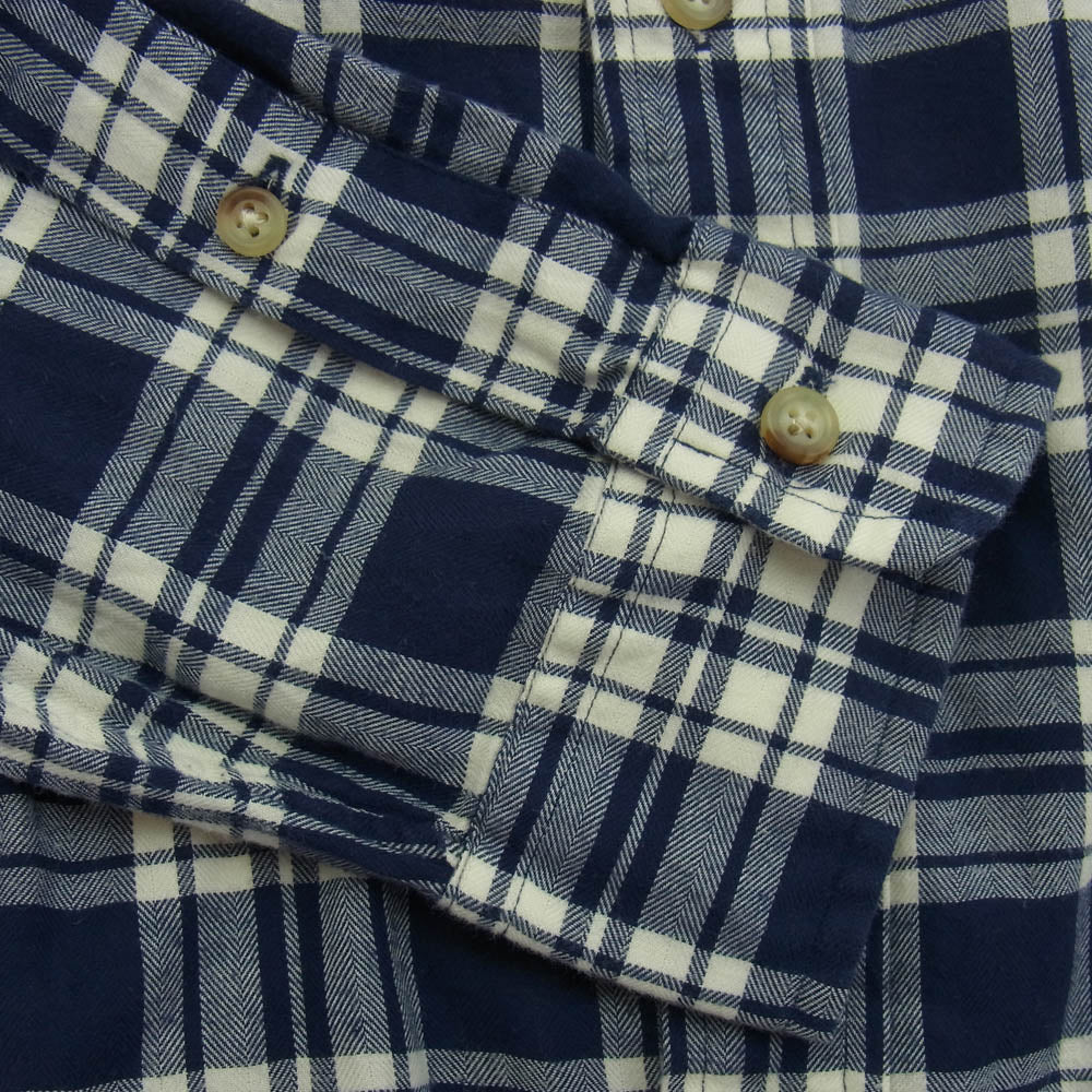 RALPH LAUREN ラルフローレン CUSTOM FIT チェック BD シャツ ブルー系 M【中古】