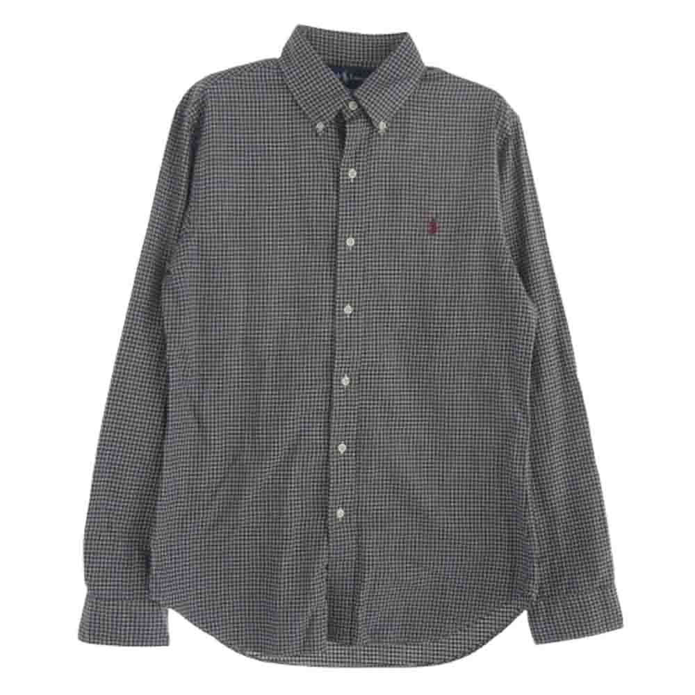 RALPH LAUREN ラルフローレン CUSTOM FIT チェック BD シャツ ブルー系 M【中古】