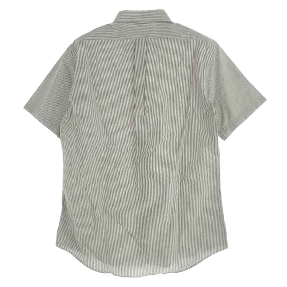 RALPH LAUREN ラルフローレン CUSTOM FIT シアサッカー ストライプ BD シャツ グレー系 M【中古】