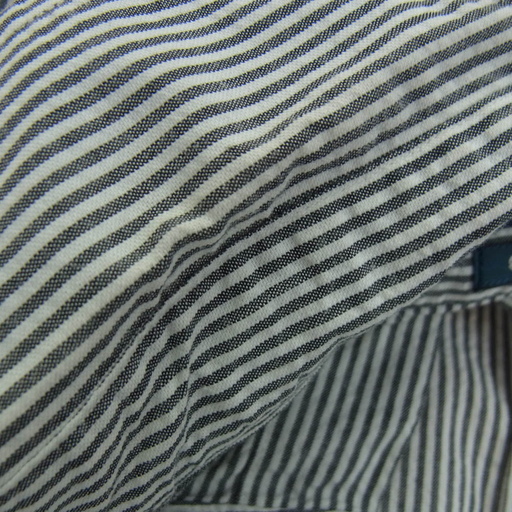 RALPH LAUREN ラルフローレン CUSTOM FIT シアサッカー ストライプ BD シャツ グレー系 M【中古】