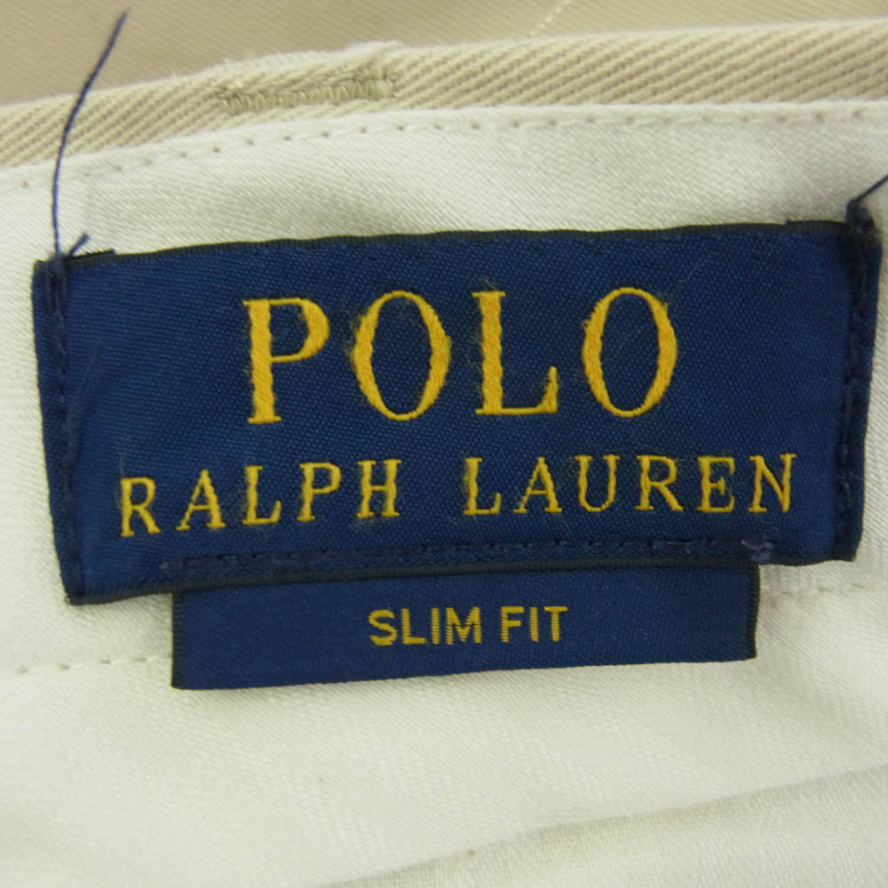 POLO RALPH LAUREN ポロ・ラルフローレン SLIM FIT チノ パンツ ベージュ系【中古】
