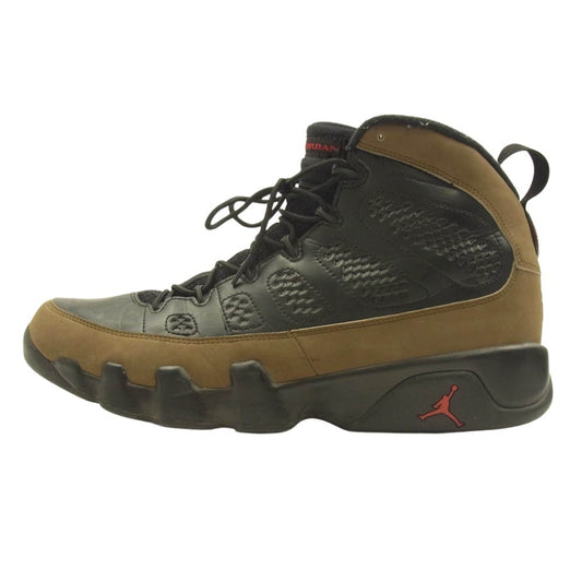 NIKE ナイキ 302370-020 Air Jordan 9 Retro Olive エアジョーダン9 レトロ オリーブ 2012年製 ハイカット スニーカー ブラック系 カーキ系 30cm【中古】
