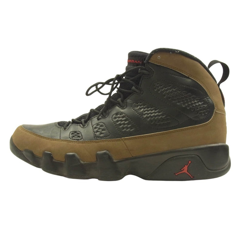 NIKE ナイキ 302370-020 Air Jordan 9 Retro Olive エアジョーダン9 レトロ オリーブ 2012年製 ハイカット スニーカー ブラック系 カーキ系 30cm【中古】