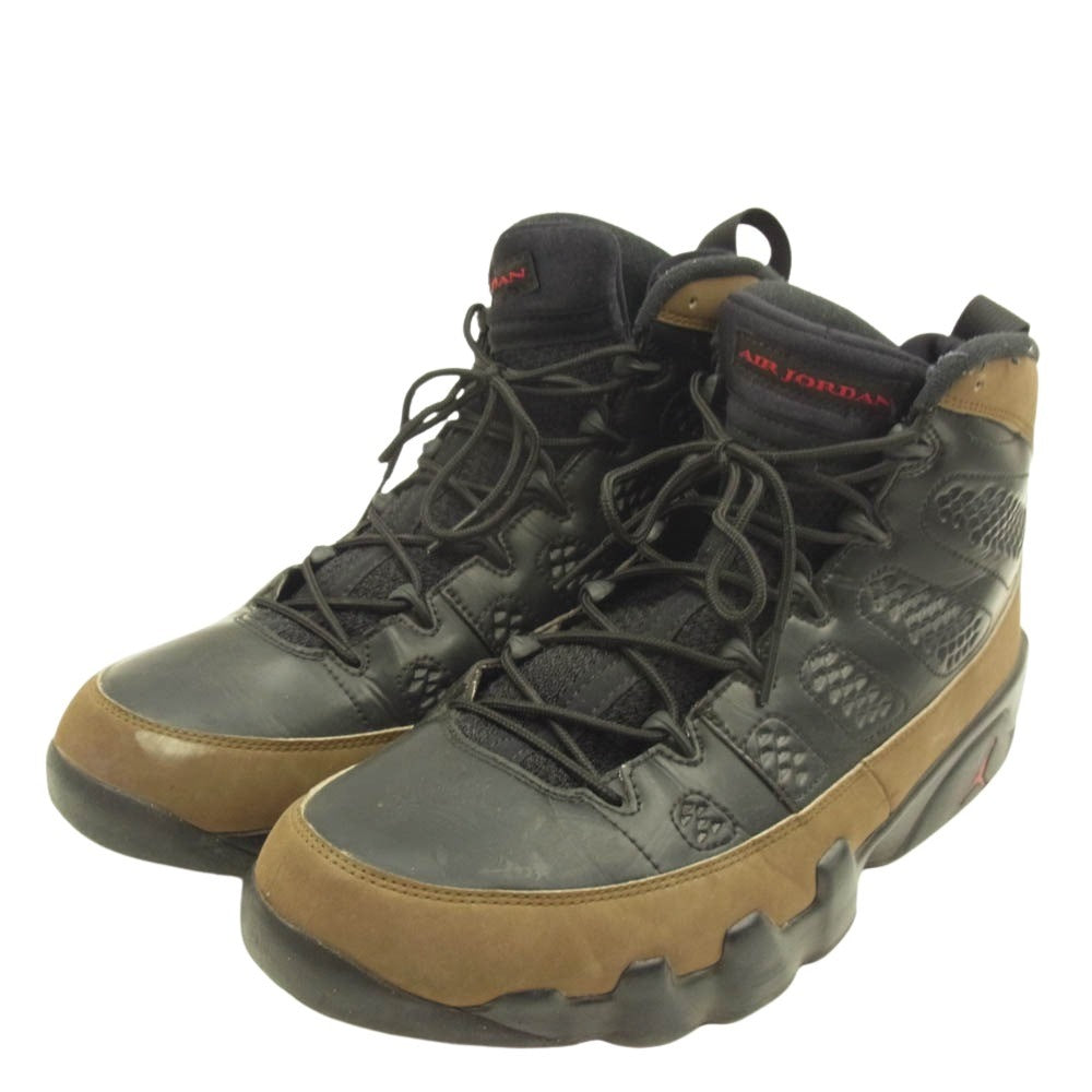 NIKE ナイキ 302370-020 Air Jordan 9 Retro Olive エアジョーダン9 レトロ オリーブ 2012年製 ハイカット スニーカー ブラック系 カーキ系 30cm【中古】