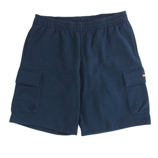 Supreme シュプリーム 23SS Small Box Baggy Cargo Sweatshort スモール ボックス ロゴ バギー カーゴ スウェット ショーツ ショート パンツ ダークネイビー系 XL【中古】