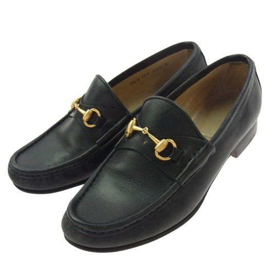 GUCCI グッチ 100 255 Horsebit Loafer ホースビット ローファー ブラック系 5.5【中古】