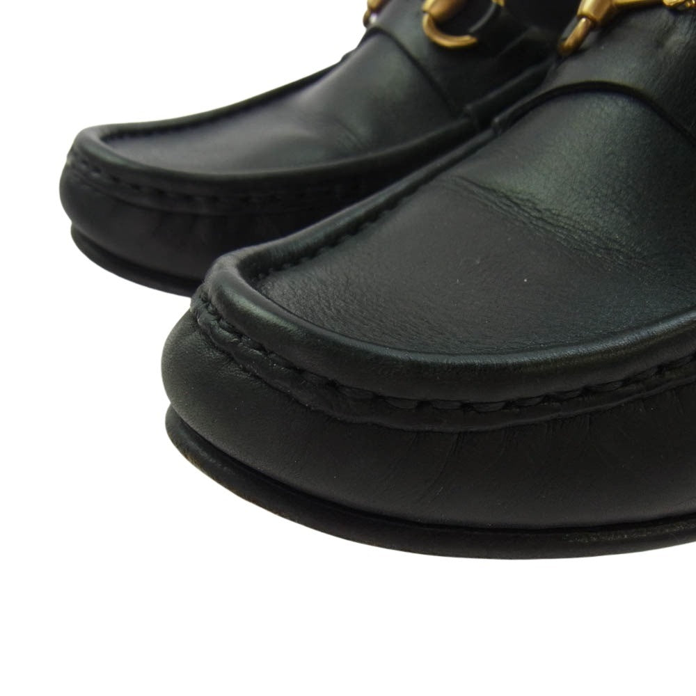 GUCCI グッチ 100 255 Horsebit Loafer ホースビット ローファー ブラック系 5.5【中古】