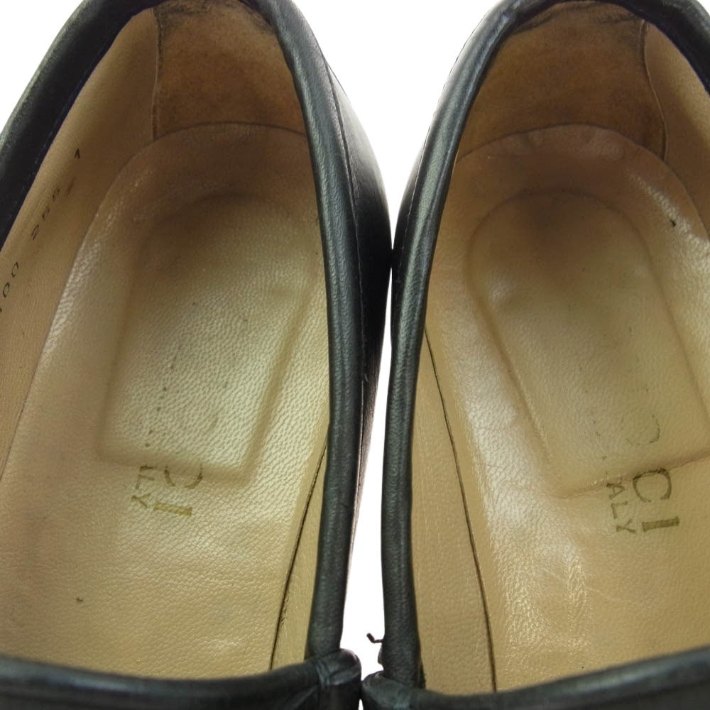 GUCCI グッチ 100 255 Horsebit Loafer ホースビット ローファー ブラック系 5.5【中古】