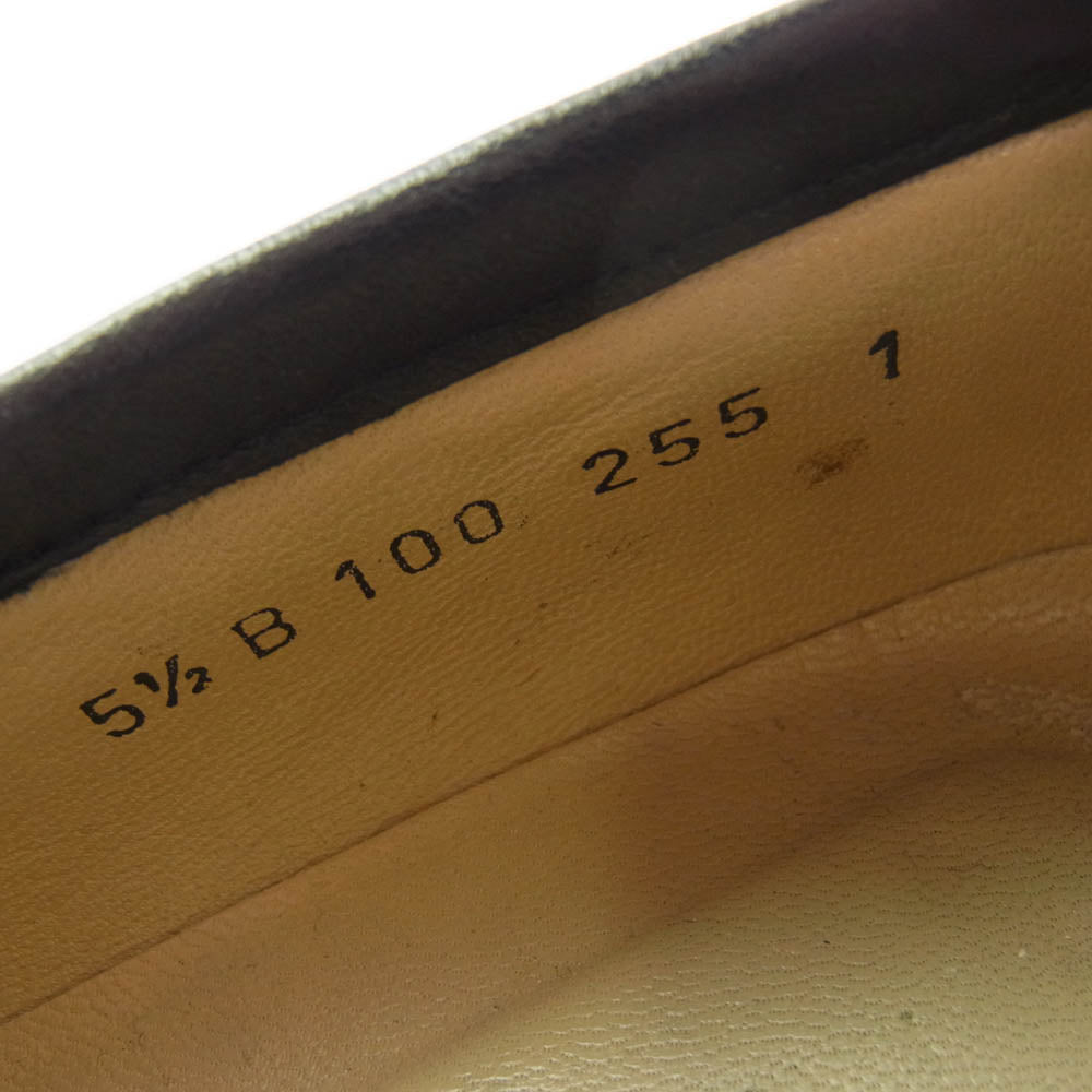 GUCCI グッチ 100 255 Horsebit Loafer ホースビット ローファー ブラック系 5.5【中古】