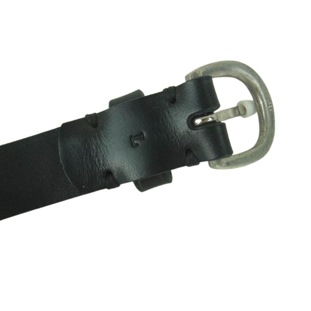 オヴィー DECI デシ Bridle studs narrow belt ブライドル スタッズ ベルト ブラック系 L【美品】【中古】