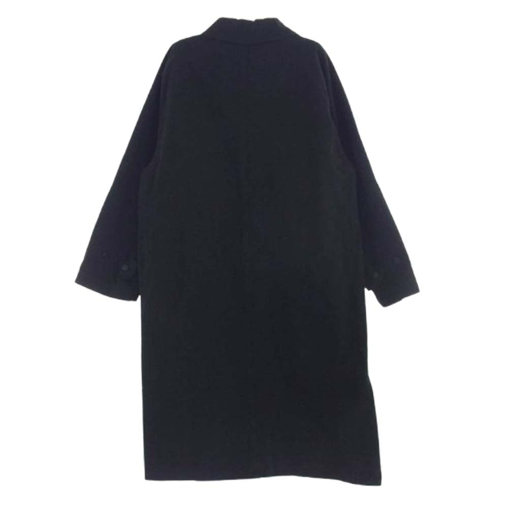 COMOLI コモリ 24AW A03-04001 製品染め 比翼 コットン バルカラー コート ブラック系 1【中古】