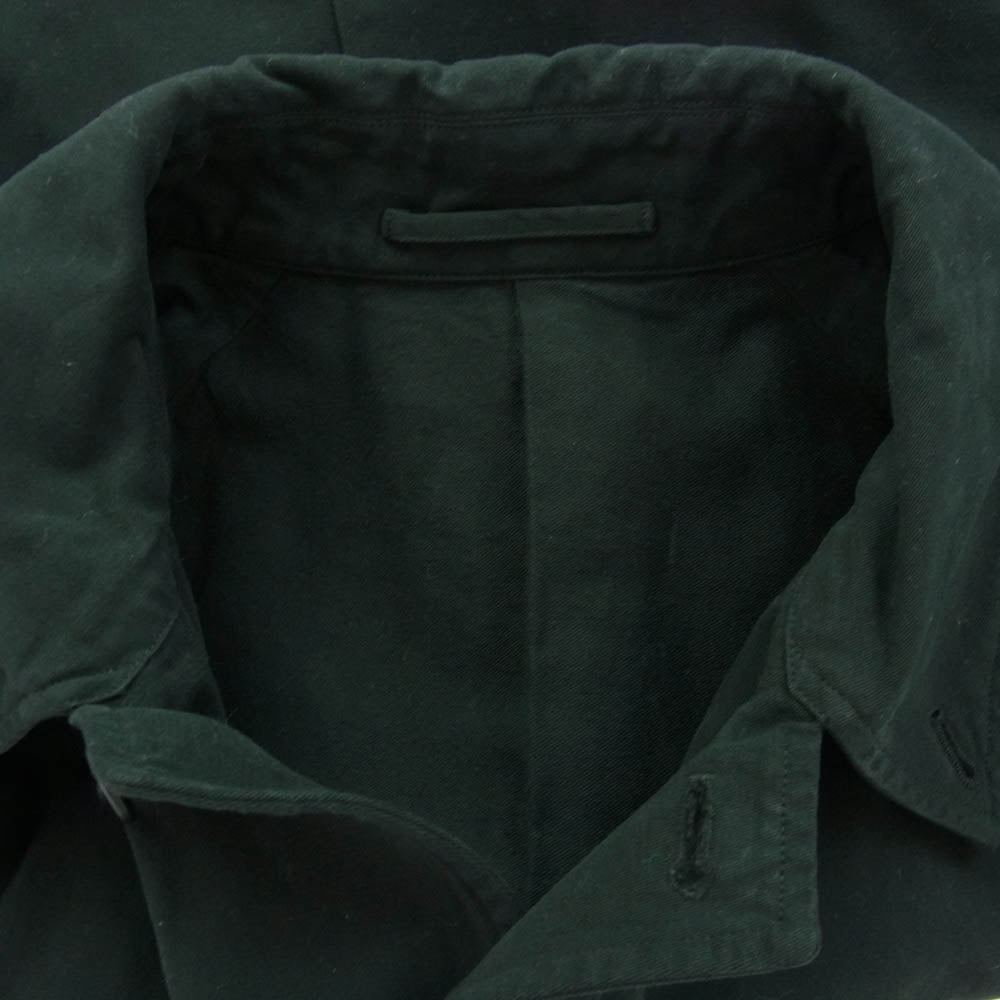 COMOLI コモリ 24AW A03-04001 製品染め 比翼 コットン バルカラー コート ブラック系 1【中古】