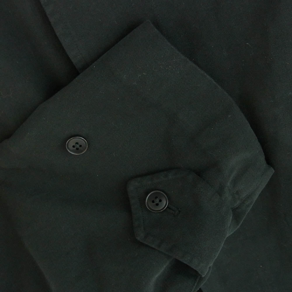 COMOLI コモリ 24AW A03-04001 製品染め 比翼 コットン バルカラー コート ブラック系 1【中古】