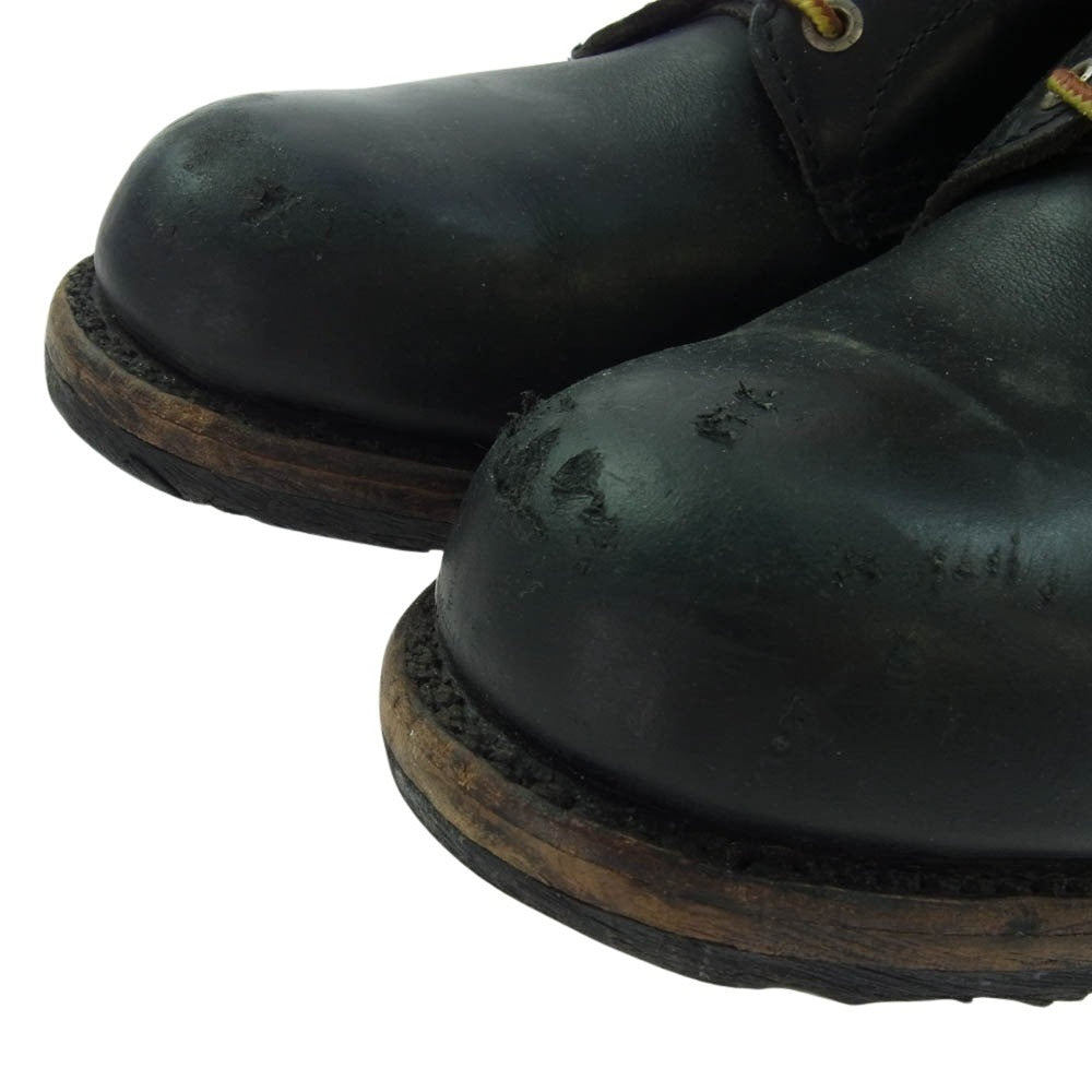 RED WING レッドウィング 2218 USA製 スチールトゥ ロガーブーツ ブラック系 US9【中古】