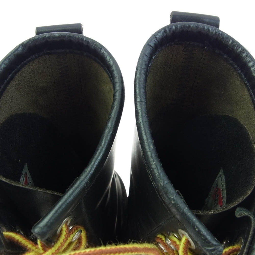 RED WING レッドウィング 2218 USA製 スチールトゥ ロガーブーツ ブラック系 US9【中古】