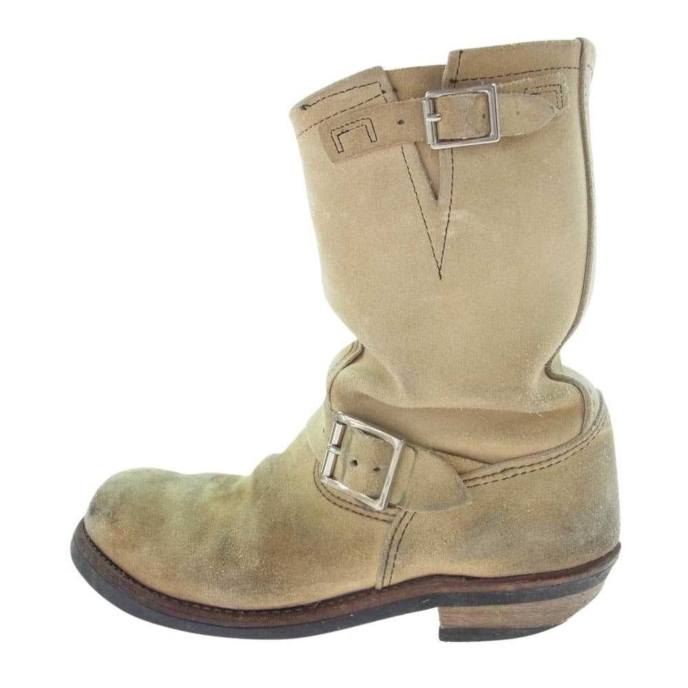 RED WING レッドウィング 8268 USA製 スチールトゥ スエード エンジニアブーツ ライトブラウン系 8.5【中古】
