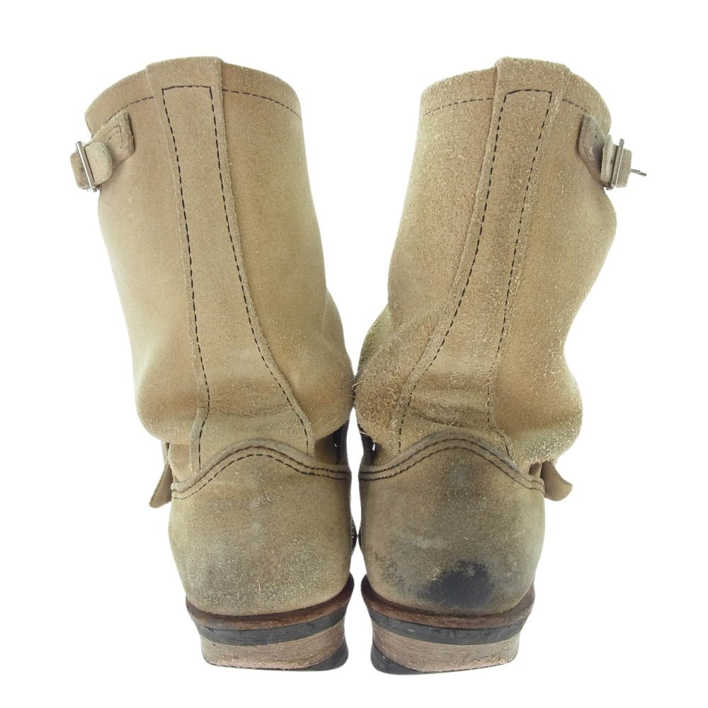 RED WING レッドウィング 8268 USA製 スチールトゥ スエード エンジニアブーツ ライトブラウン系 8.5【中古】