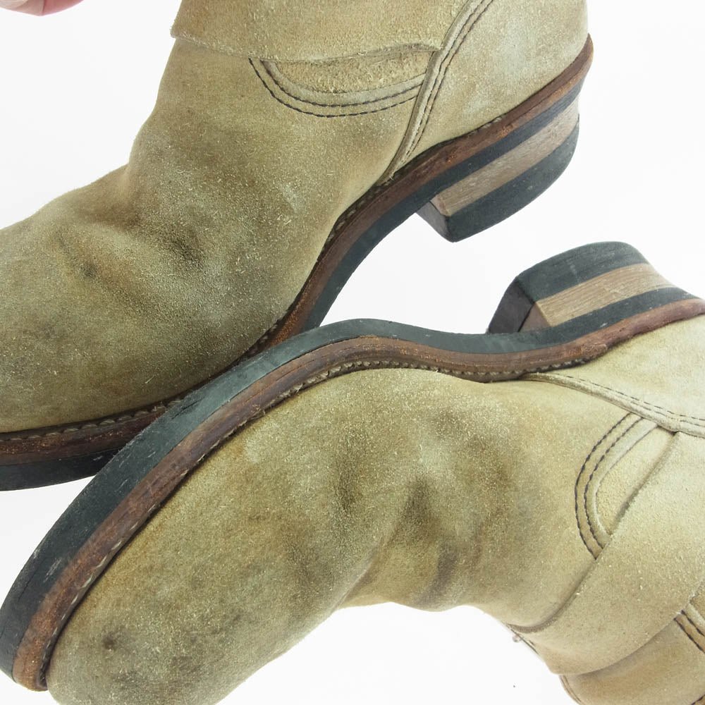 RED WING レッドウィング 8268 USA製 スチールトゥ スエード エンジニアブーツ ライトブラウン系 8.5【中古】