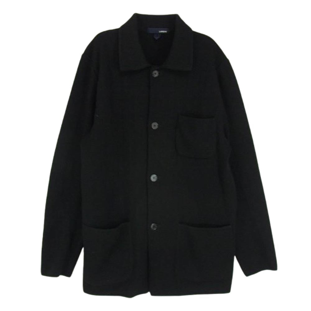LARDINI ラルディーニ イタリア製 ニット カバーオール ジャケット ブラック系 M【中古】