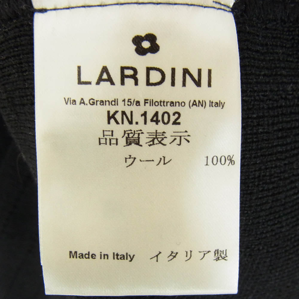 LARDINI ラルディーニ イタリア製 ニット カバーオール ジャケット ブラック系 M【中古】