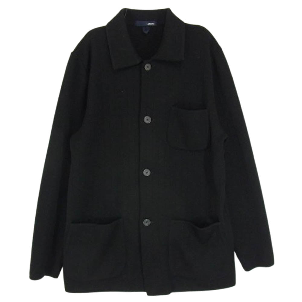 LARDINI ラルディーニ イタリア製 ニット カバーオール ジャケット ブラック系 M【中古】