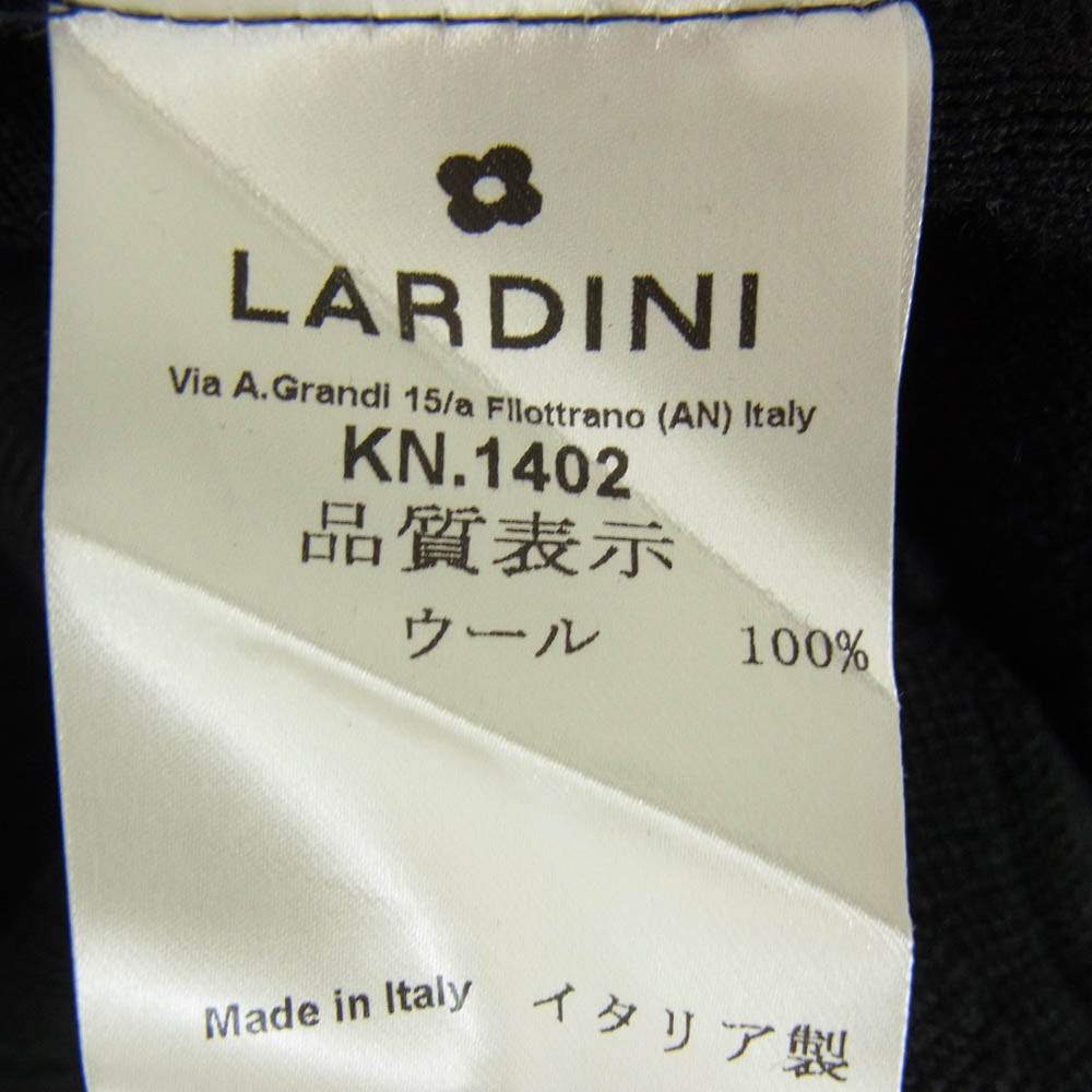 LARDINI ラルディーニ イタリア製 ニット カバーオール ジャケット ブラック系 M【中古】