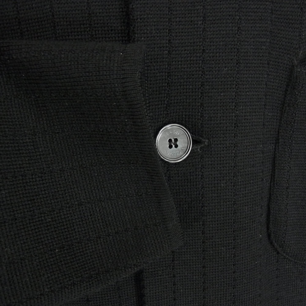 LARDINI ラルディーニ イタリア製 ニット カバーオール ジャケット ブラック系 M【中古】