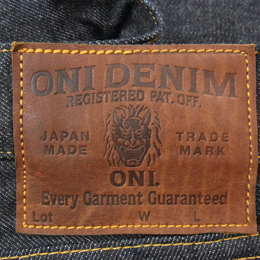 ONI DENIM 鬼デニム ONI-426 13oz デニム Lot.426 ブーツカット デニム パンツ 33インチ インディゴブルー系 33【美品】【中古】
