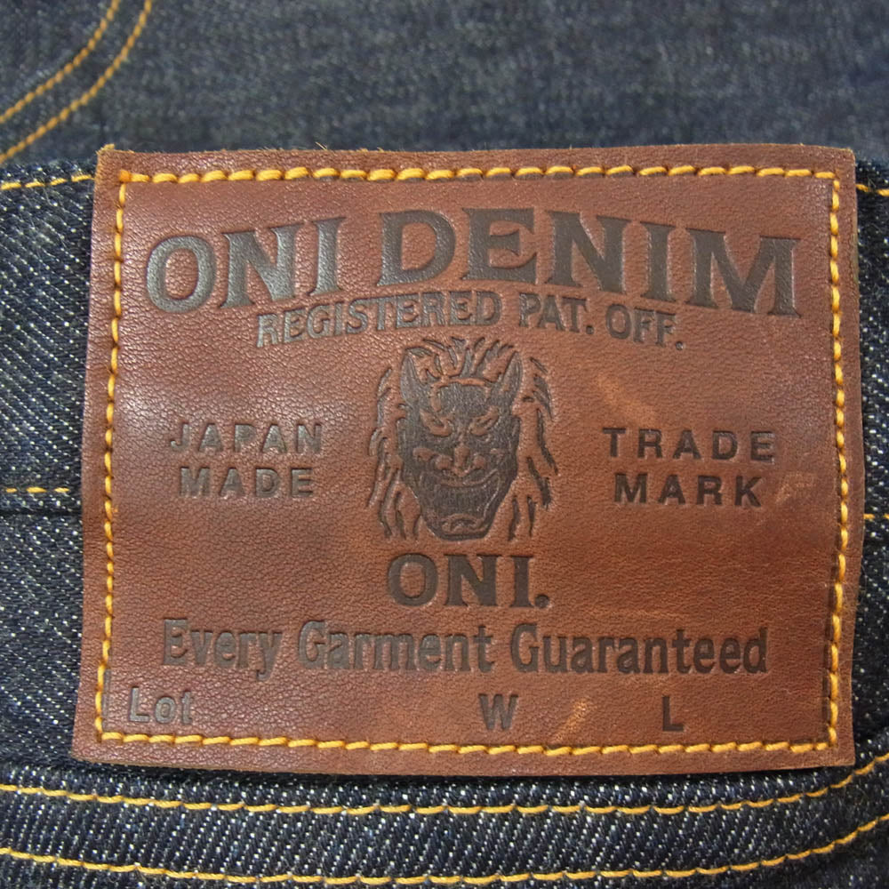 ONI DENIM 鬼デニム ONI-426 13oz デニム Lot.426 ブーツカット デニム パンツ 34インチ インディゴブルー系 34【美品】【中古】
