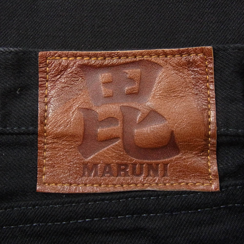 MaruniJeans マルニジーンズ BI-18536BK 毘沙門天 ジーンズ 15oz ブラック ブラック系 36【美品】【中古】