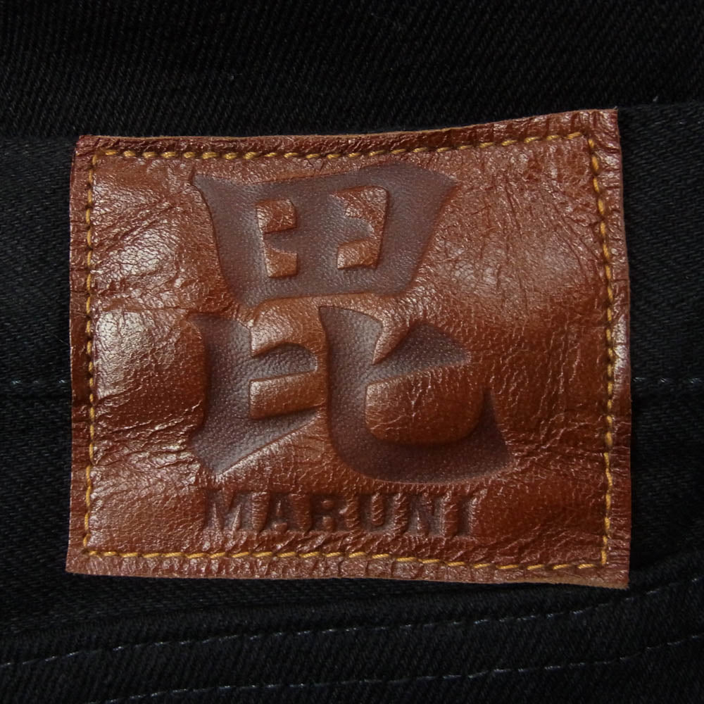 MaruniJeans マルニジーンズ BI-18536BK 毘沙門天 ジーンズ 15oz ブラック系 33【美品】【中古】