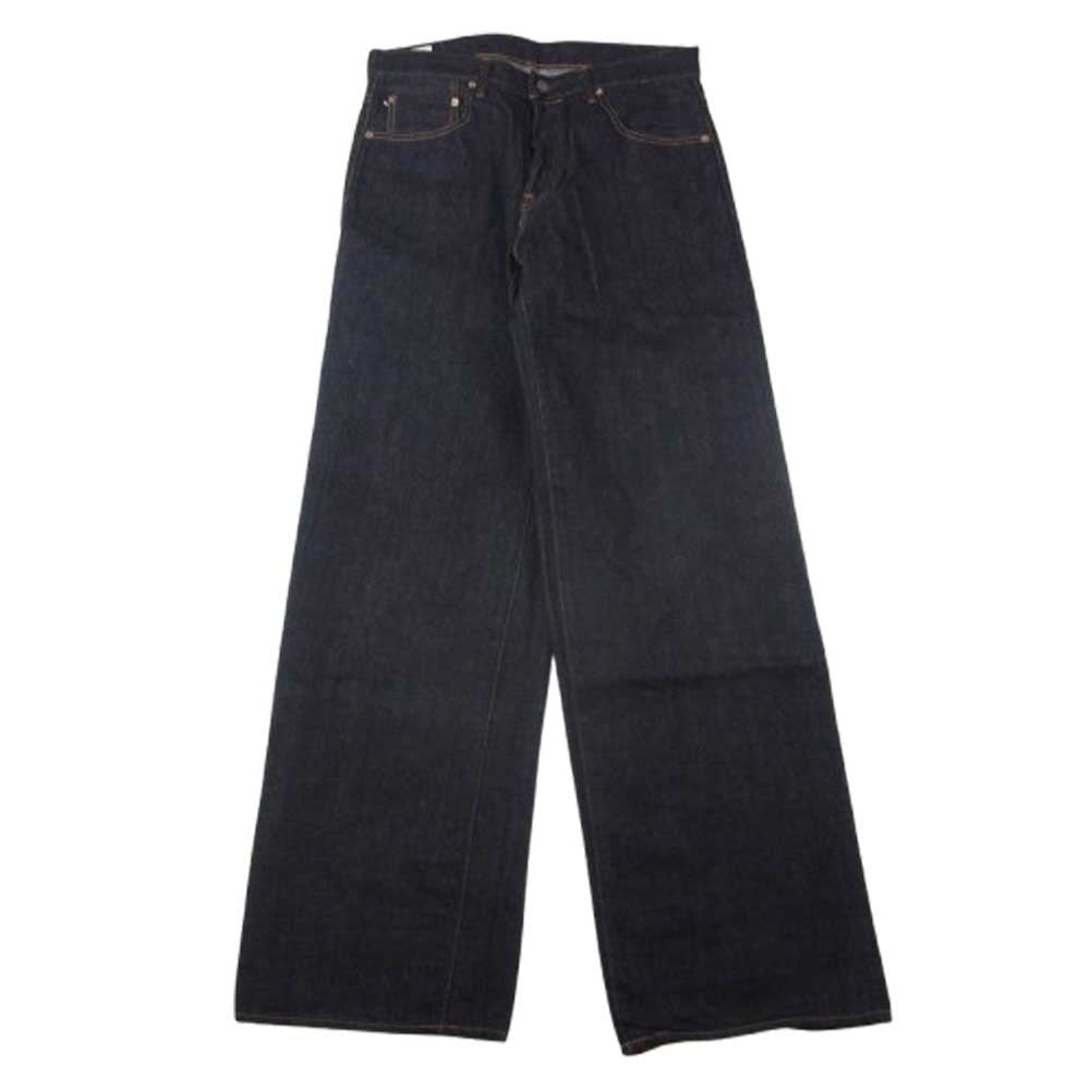ONI DENIM 鬼デニム ONI-246-OLOL 縦緯先染め硫化 ニートストレート デニム パンツ インディゴブルー系 32【美品】【中古】