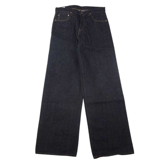 ONI DENIM 鬼デニム ONI-246-OLOL 縦緯先染め硫化 ニートストレート デニム パンツ インディゴブルー系 32【美品】【中古】