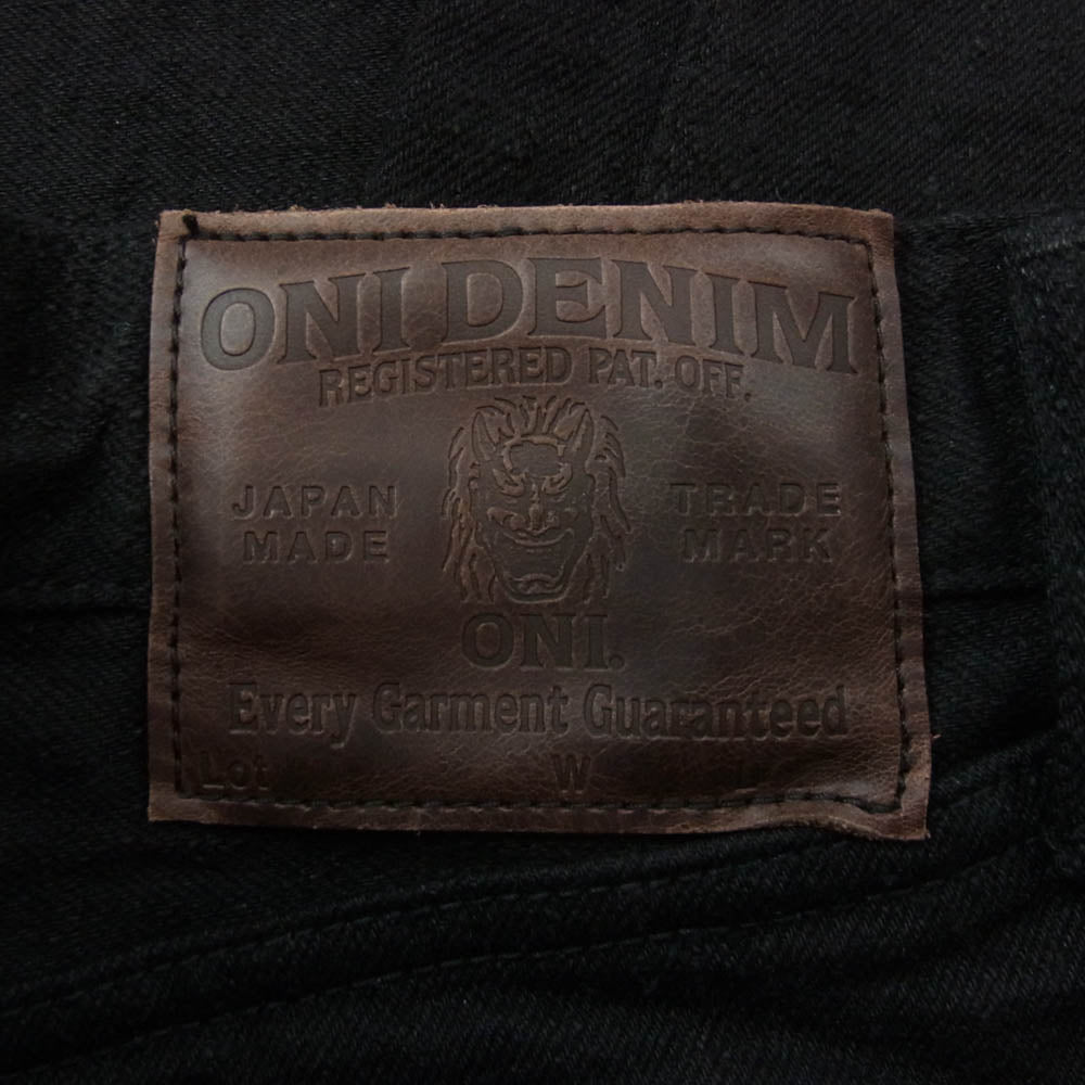 ONI DENIM 鬼デニム ONI288CCD-BKBK 15oz Crushed Concrete Denim Black クラッシュド コンクリート デニム ブラック系 32【美品】【中古】