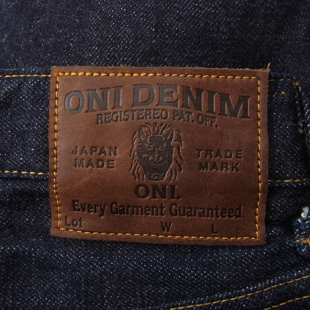 ONI DENIM 鬼デニム ONI-222 15oz ローテンション デニム スーパー ワイド ストレート パンツ インディゴブルー系 31【美品】【中古】