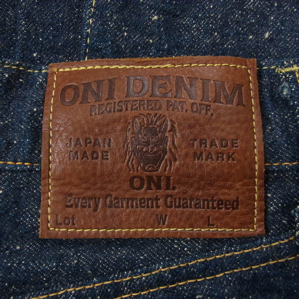 ONI DENIM 鬼デニム ONI-288-CCD-Kabuki 15oz クラッシュド コンクリート デニム インディゴブルー系 30【美品】【中古】