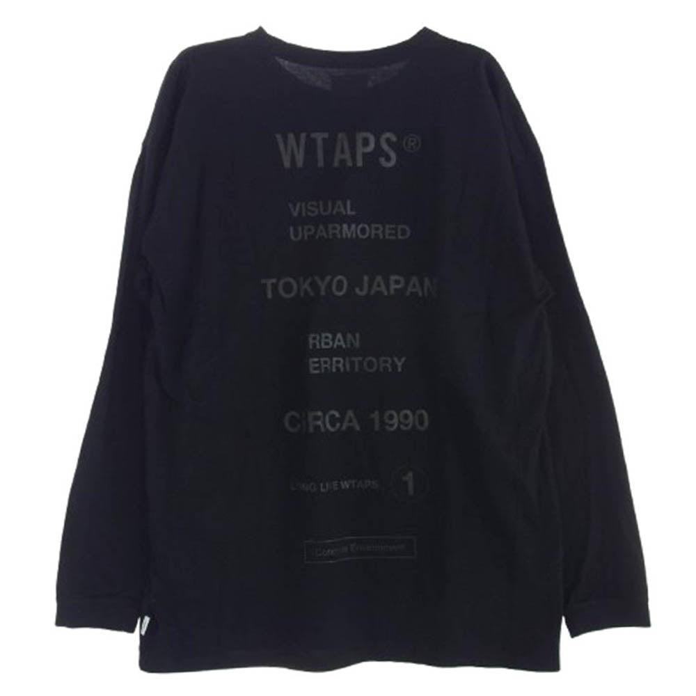 WTAPS ダブルタップス 20SS 201ATDT-LT02S CIRCA L/S TEE ロングスリーブ Tシャツ 長袖カットソー ブラック系 5【中古】