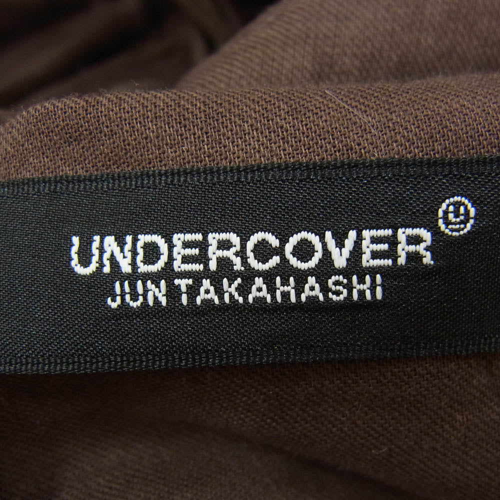 UNDERCOVER アンダーカバー 19SS UCX4505-1 industrial ambient elasticated pants バックプリント ナイロンパンツ ブラウン系 2【中古】